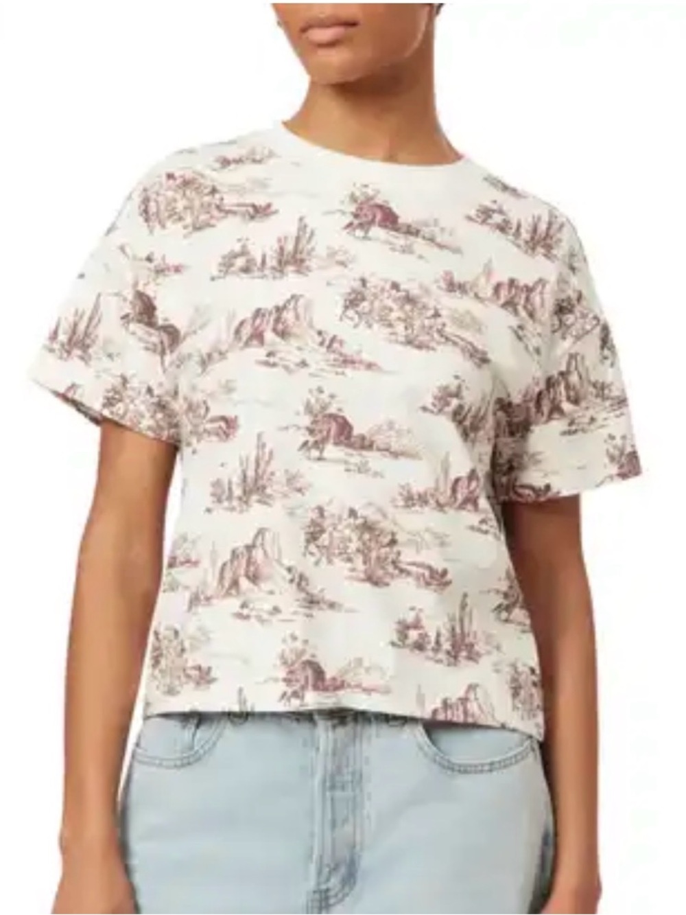 Scotch & Soda Brown Toile Tee XS NWT